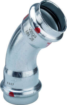 Image du produit COUDE 45&deg; FEMELLE / FEMELLE ELECTROZINGUE A SERTIR