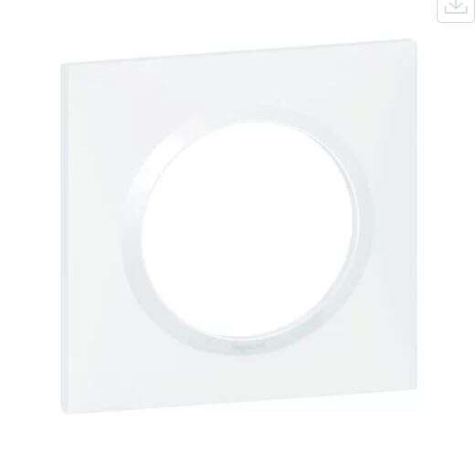 Image du produit PLAQUE CARRE DOOXIE 1 POSTE FINITION BLANC