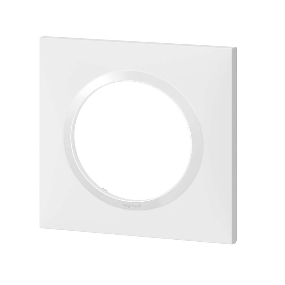 Image du produit PLAQUE CARRE DOOXIE 1 POSTE FINITION BLANC
