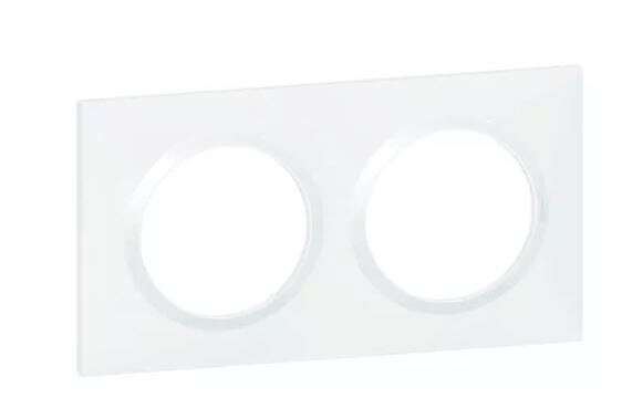 Image du produit PLAQUE CARREE DOOXIE 2 POSTES BLANC