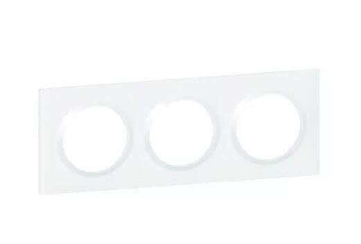Image du produit PLAQUE CARREE DOOXIE 3 POSTES BLANC
