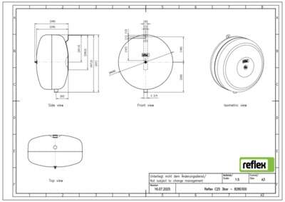 Image du produit VASE EXPANSION C 25L A VESSIE DISQUE