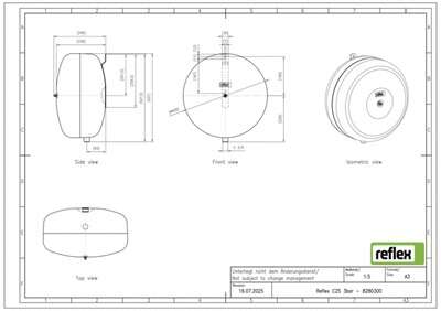 Image du produit VASE EXPANSION C 25L A VESSIE DISQUE