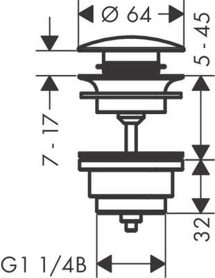 Image du produit BONDE PUSH-OPEN LAVABO