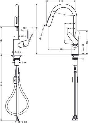 Image du produit MITIGEUR EVIER 240 FOCUS M41 DOUCHETTE