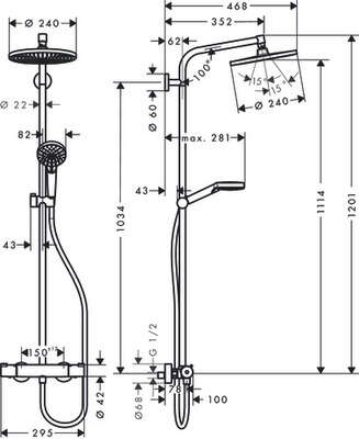 Image du produit COLONNE SHOWERPIPE CROMETTA S 240 ECOSMART
