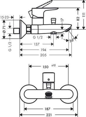 Image du produit MITIGEUR BAIN/DOUCHE TALIS E