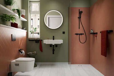 Image du produit ENSEMBLE ACCESSOIRES BAIGNOIRE WALLSTORIS NOIR MAT