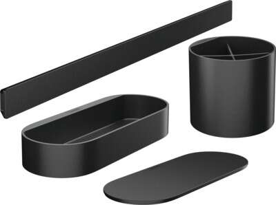 Image du produit ENSEMBLE ACCESSOIRES SALLE DE BAIN NOIR MAT WALLSTORIS