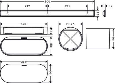 Image du produit ENSEMBLE ACCESSOIRES SALLE DE BAIN NOIR MAT WALLSTORIS