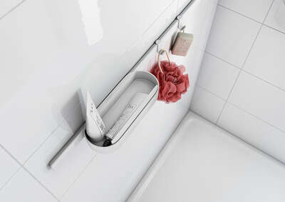 Image du produit ENSEMBLE ACCESSOIRES BAIGNOIRE WALLSTORIS NOIR MAT