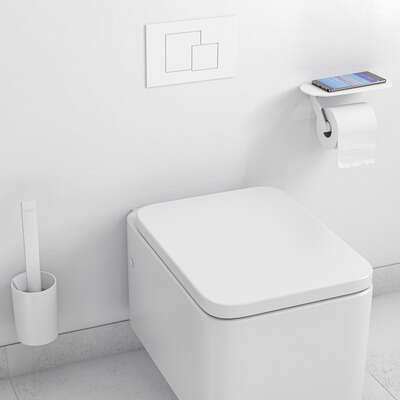 Image du produit ENSEMBLE ACCESSOIRES TOILETTES BLANC MAT WALLSTRORIES