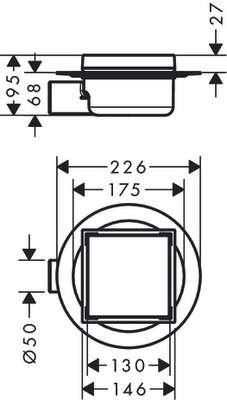 Image du produit SIPHON DE DOUCHE 15x15 RAINDRAIN SPOT
