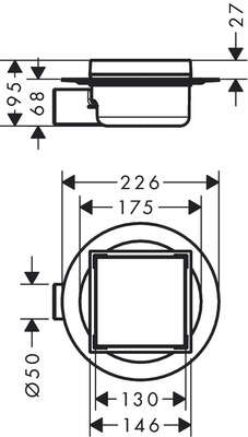 Image du produit SIPHON DE DOUCHE 15x15 RAINDRAIN SPOT
