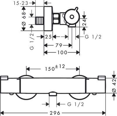 Image du produit MITIGEUR DOUCHE ECOSTAT 1001CL THERMOSTATIQUE