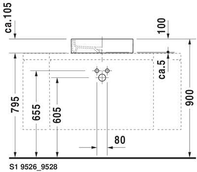 Image du produit VASQ.&Agrave; POSER STARCK 1 03874700 470 mm MEULEE - BLANCHE