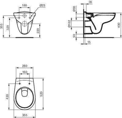 Image du produit CUVETTE SUSPENDUE ULYSSE RIMLESS