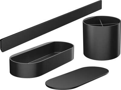 Image du produit ENSEMBLE ACCESSOIRES SALLE DE BAIN NOIR MAT WALLSTORIS