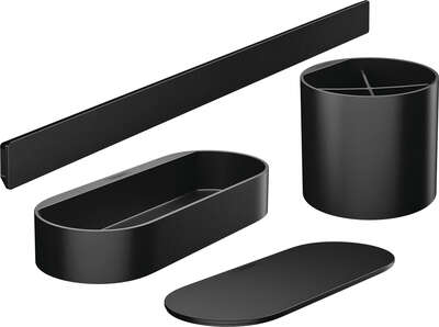 Image du produit ENSEMBLE ACCESSOIRES SALLE DE BAIN NOIR MAT WALLSTORIS