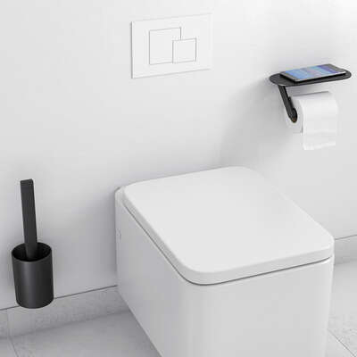 Image du produit ENSEMBLE ACCESSOIRES TOILETTES NOIR MAT WALLSTRORIES