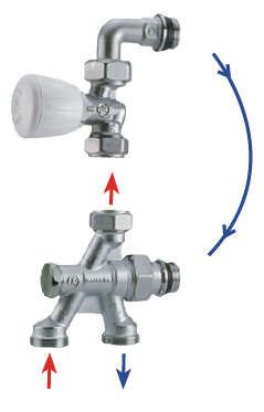 Image du produit ROBINET MONOTUBE QUATRE VOIES R436-1TG            