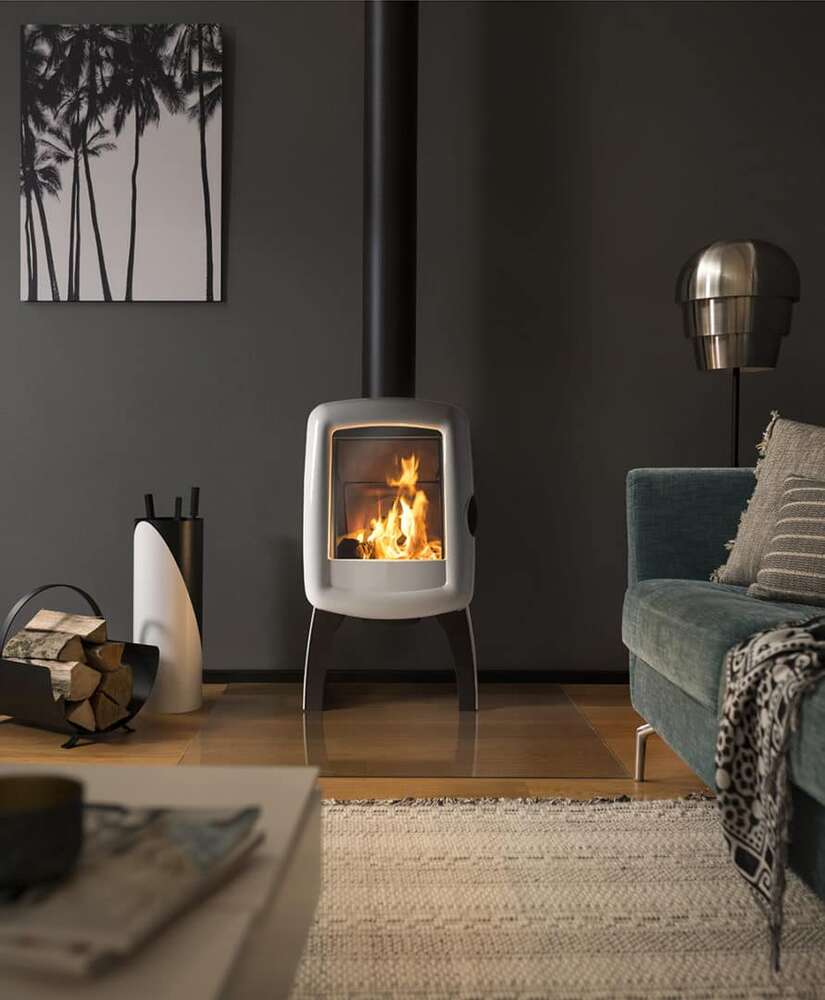 Image du produit Po&ecirc;le &agrave; bois  ELO M &eacute;tanche &eacute;mail blanc