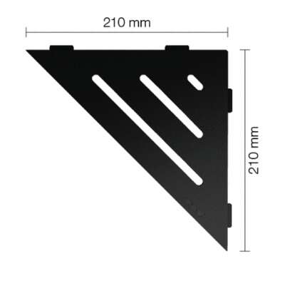 Image du produit TABLETTE CURVE E-S1 210x210mm noir mat
