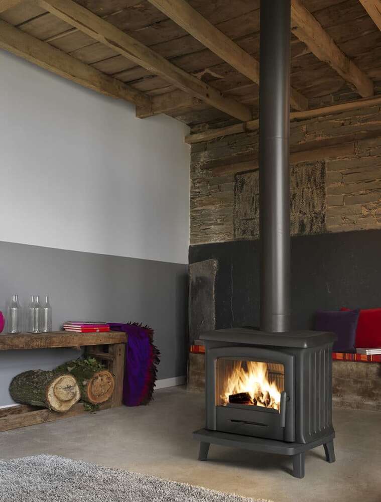 Image du produit POELE A BOIS FONTE  NORIK ANTHRACITE 6 KW