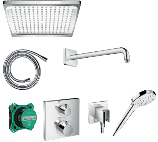 Image du produit PACK DOUCHE ENCASTRE CROMETTA E240 ECOSTAT SQUARE