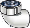 Image du produit COUDE 90&deg; ALU/PVC D.60/100