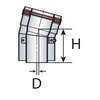 Image du produit ELEMENT COUDE 15&deg; 80/125 E.P EC 15&deg; 80 G.P