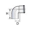 Image du produit ELEMENT COUDE 90&deg; &Oslash; 80 EC 90 80 PPA