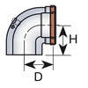 Image du produit ELEMENT COUDE &Agrave; 90&deg; 80/125 G.P EC 90&deg; 80 G.P