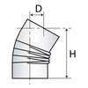Image du produit COUDE 30&deg; PLISSE INOX SOI