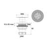 Image du produit BONDE DOUCHE D.60 SORTIE VERTICALE A GRILLE