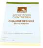 Image du produit ATTESTATION ENTRETIEN BOIS