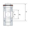 Image du produit ELEMENT DROIT VISITE L 450 MM  80-125 E.I  -- DUALIS E.I