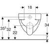 Image du produit CUVETTE WC SUSPENDUE RENOVA RIMFREE A FOND CREUX