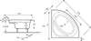 Image du produit BAIGNOIRE ANGLE DOMO 135x135