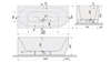 Image du produit BAIGNOIRE GRETA MONOLINE ASYMETRIQUE 180x80 BLANC