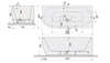Image du produit BAIGNOIRE GRETA MONOLINE ASYMETRIQUE 180x80 BLANC