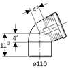 Image du produit COUDE M/F 67,5&deg; D.110 Silent-PP