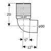 Image du produit COUDE 87,5&deg; RACC. WC&nbsp;D.90 Silent-PP