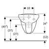 Image du produit CUVETTE SUSPENDU A FOND CREUX VITALIS RALLONGE