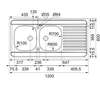 Image du produit EVIER INOX MAN 721 2CUVES/EGOUT 1200x600