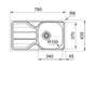 Image du produit EVIER A ENCASTRER FLN 611-78/44 INOX