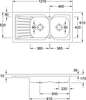 Image du produit EVIER A POSER WINDSOR+ 120x60 AVEC VIDAGE MANUEL