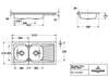 Image du produit EVIER A POSER WINDSOR+ 120x60 AVEC VIDAGE MANUEL