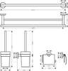 Image du produit ENSEMBLE D'ACCESSOIRES POUR SALLE DE BAIN CHROME