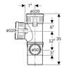 Image du produit EMBR. COMBINE DEPART COUDE D.110/50 Silent PP